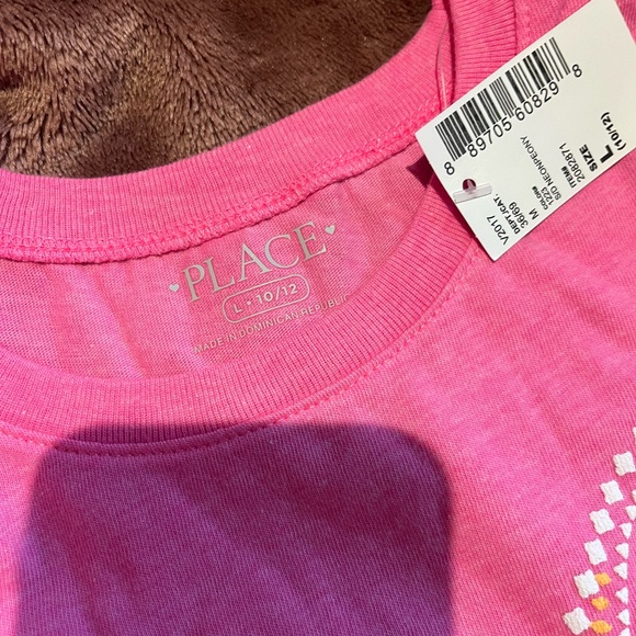 Place Pink and White Butterfly Tee - Picture 2 of 2